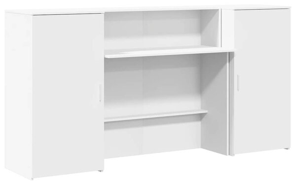 Recepciós pult fehér 200x50x103,5 cm szerelt fa