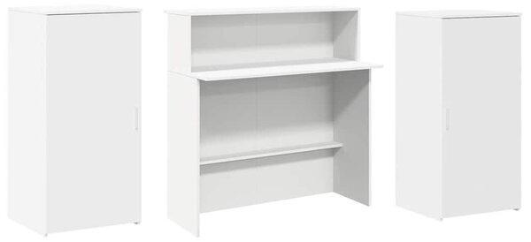 Recepciós pult fehér 200x50x103,5 cm szerelt fa