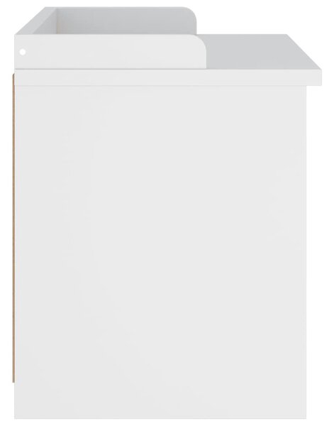 SANDNES fehér tömör fenyőfa előszobapad 87x40x50 cm