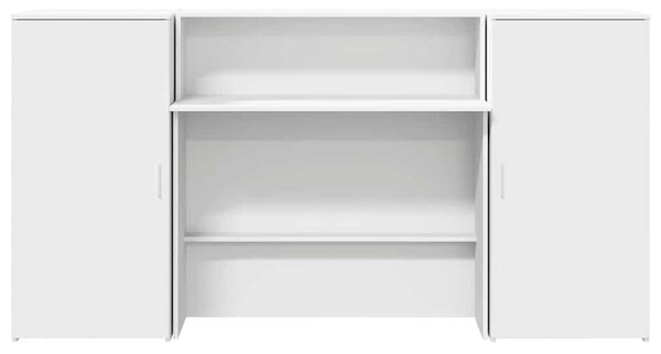 Recepciós pult fehér 200x50x103,5 cm szerelt fa
