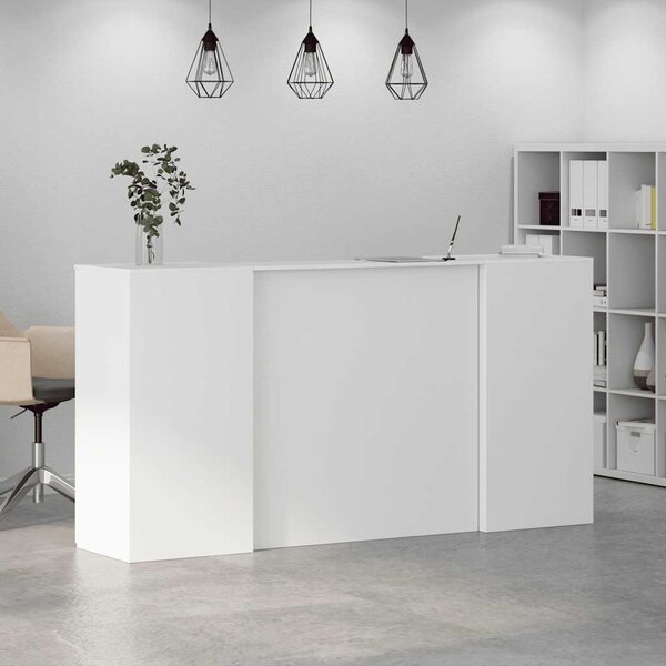 Recepciós pult fehér 200x50x103,5 cm szerelt fa