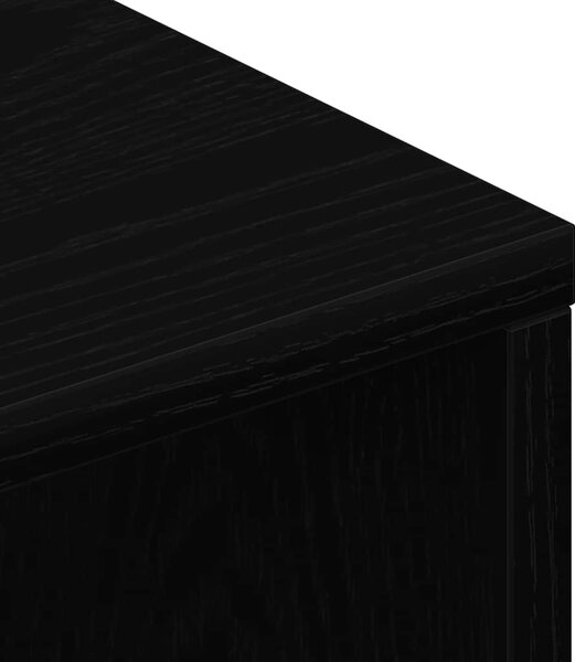Fekete tölgy szerelt fa TV-szekrény 100 x 40 x 40 cm