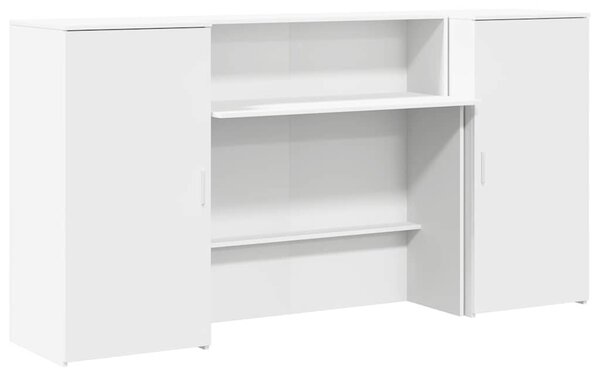 Recepciós pult fehér 200x50x103,5 cm szerelt fa