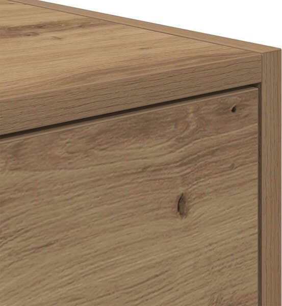 2 db kézműves tölgy szerelt fa TV-szekrény 60x31x25,5 cm