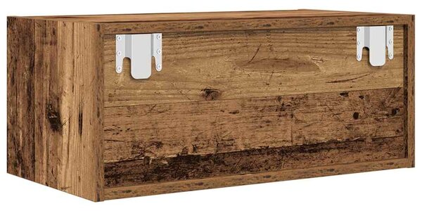 Antik fa színű szerelt fa TV-szekrény 60x31x25,5 cm