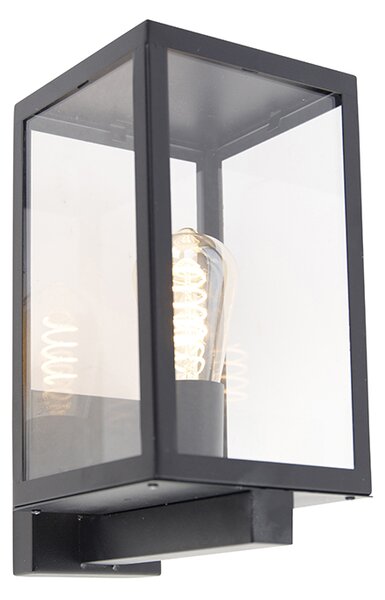 Modern téglalap alakú kültéri fali lámpa, üveggel - Rotterdam