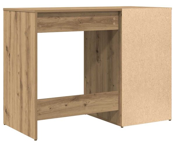 Kézműves tölgy színű szerelt fa íróasztal 100 x 49 x 75 cm