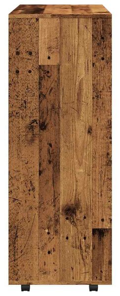 Antik fa színű szerelt fa ruhásszekrény 80 x 40 x 110 cm