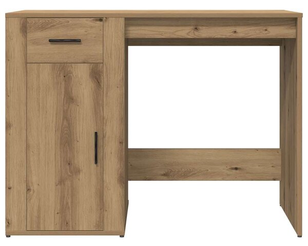 Kézműves tölgy színű szerelt fa íróasztal 100 x 49 x 75 cm