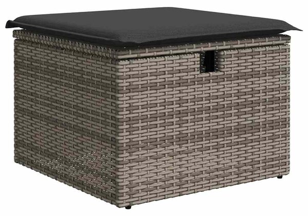 6 részes szürke polyrattan kerti ülőgarnitúra párnákkal