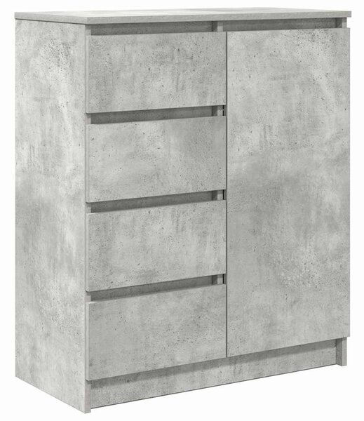 Betonszürke szerelt fa tálalószekrény fiókos 71x35x84 cm