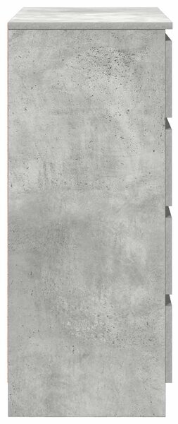 Betonszürke szerelt fa tálalószekrény fiókos 71x35x84 cm