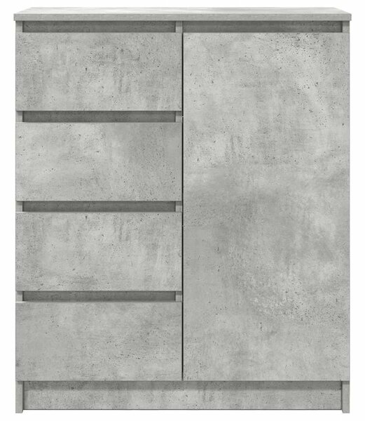 Betonszürke szerelt fa tálalószekrény fiókos 71x35x84 cm