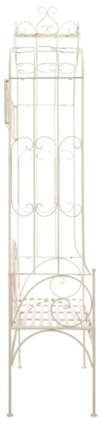 Fehér antik vas kerti pad 122 cm