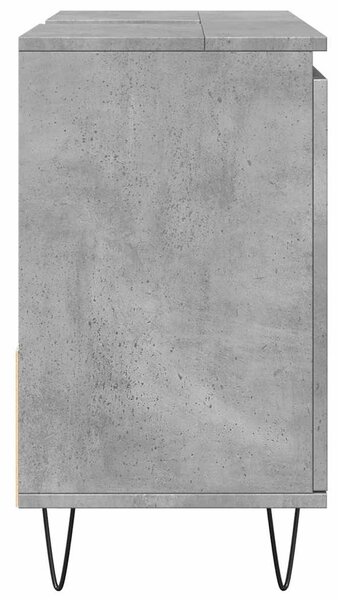 Betonszürke szerelt fa fürdőszobai mosdószekrény 65x33x60 cm