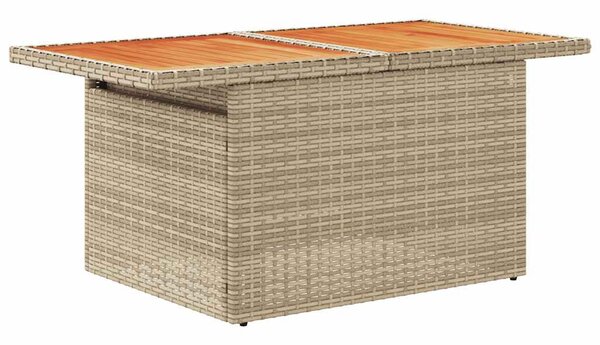 8 részes bézs polyrattan kerti ülőgarnitúra párnával