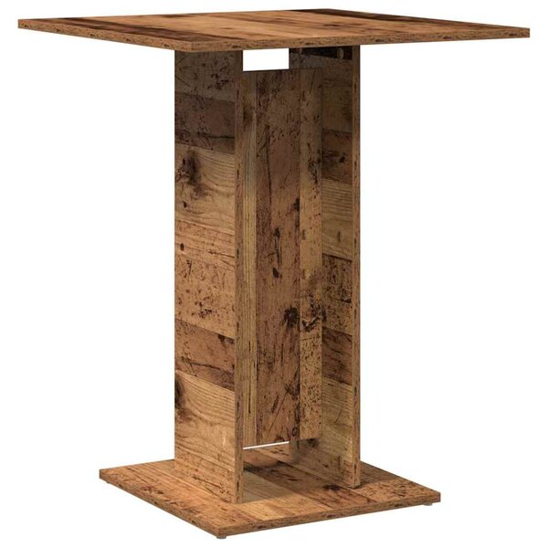 Antik fa szerelt fa bisztróasztal 60 x 60 x 75 cm