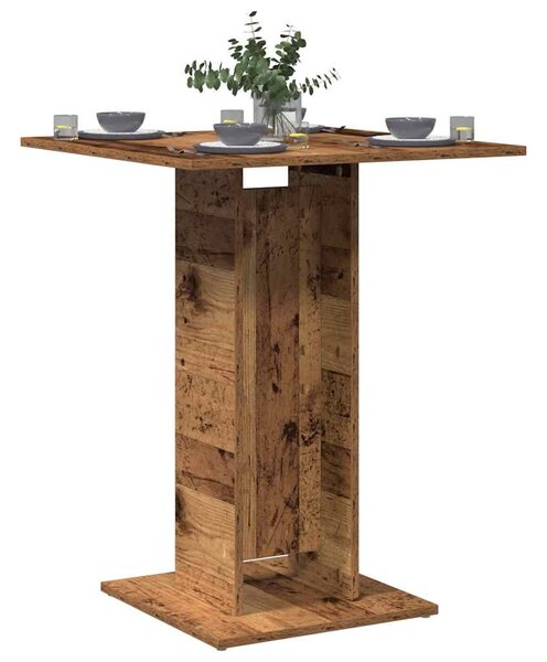 Antik fa szerelt fa bisztróasztal 60 x 60 x 75 cm