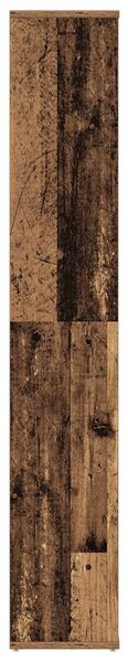Antik fa forgácslap térelválasztó/könyvszekrény 100x24x140 cm