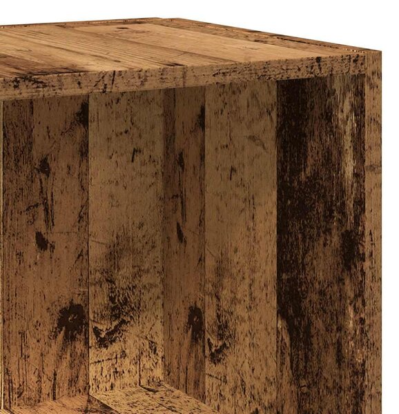 Antik fa színű szerelt fa sarokszekrény 33 x 33 x 165 cm