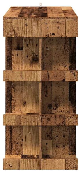 Antik fa szerelt fa bárasztal tárolópolccal 100 x 48 x 101,5 cm