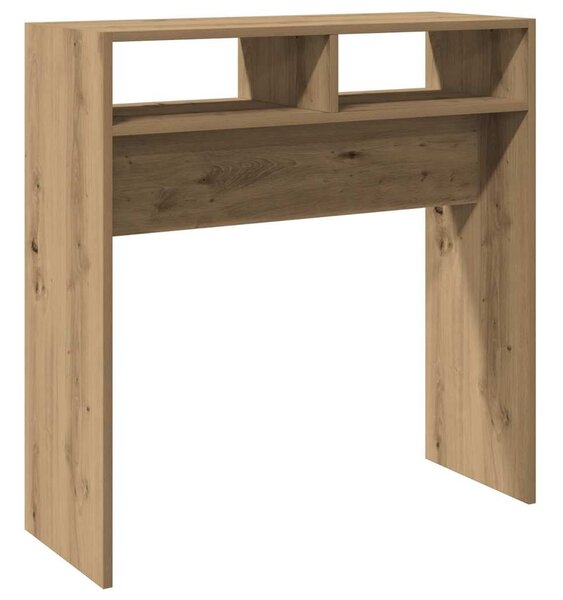 Kézműves tölgy színű szerelt fa dohányzóasztal 78 x 30 x 80 cm