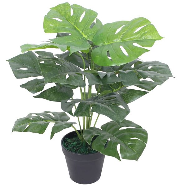 Műkönnyezőpálma virágcseréppel 45 cm zöld