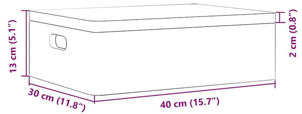 Fa doboz fedéllel és fogantyúkkal 40x30x13 cm tömör fa fenyő