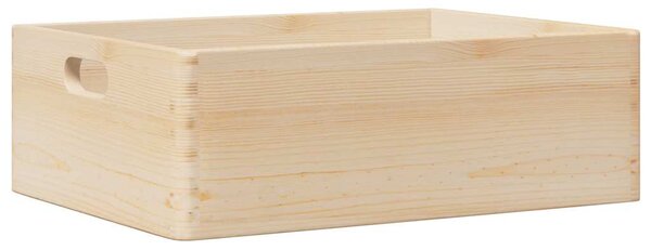 Fa doboz fogantyúkkal 40x30x13 cm tömör fa fenyő