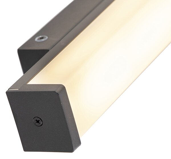 Fali lámpa fekete 32 cm IP44 - Cascada