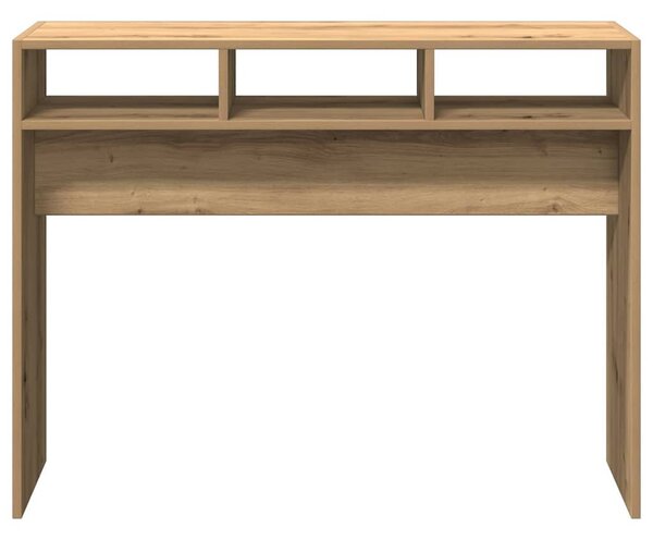 Kézműves tölgy színű szerelt fa dohányzóasztal 105x30x80 cm