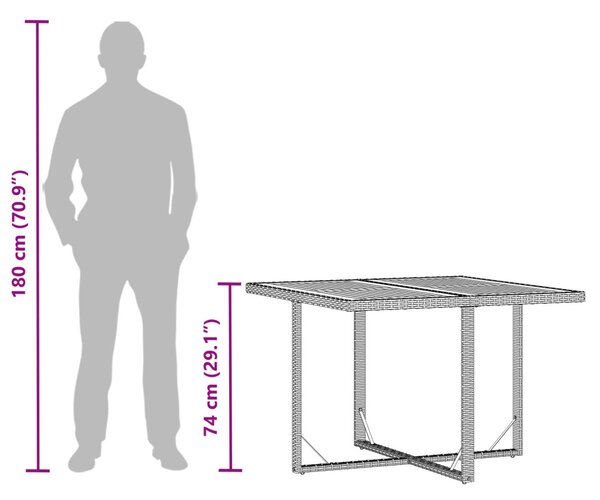 VidaXL Kerti Asztal