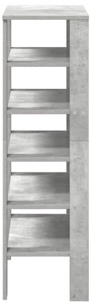 Betonszürke szerelt fa cipőtartó 61x32x105 cm