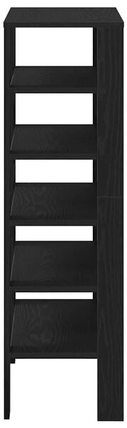 Fekete szerelt fa cipőtároló szekrény 61x32x105 cm