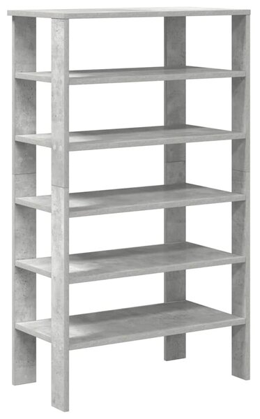 Betonszürke szerelt fa cipőtartó 61x32x105 cm
