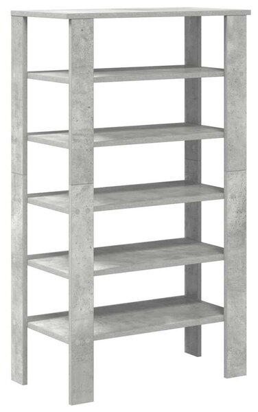 Betonszürke szerelt fa cipőtartó 61x32x105 cm