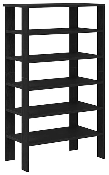Fekete szerelt fa cipőtároló szekrény 61x32x105 cm