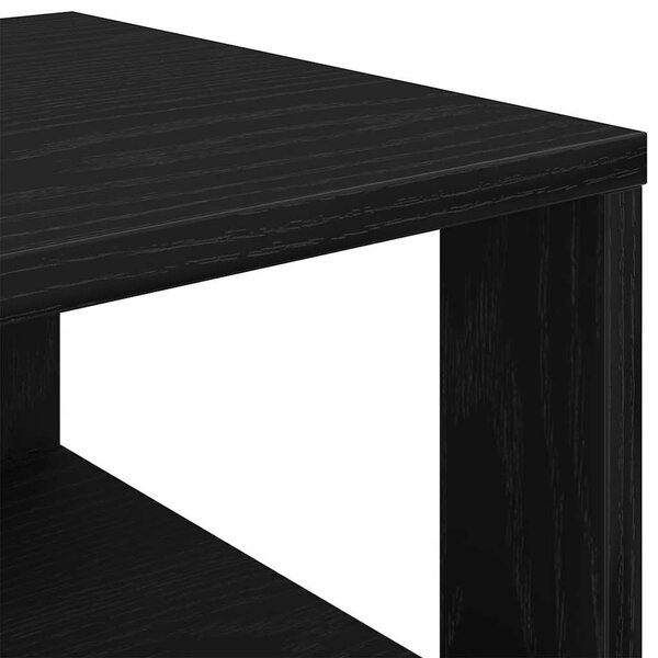 Fekete szerelt fa cipőtároló szekrény 61x32x105 cm