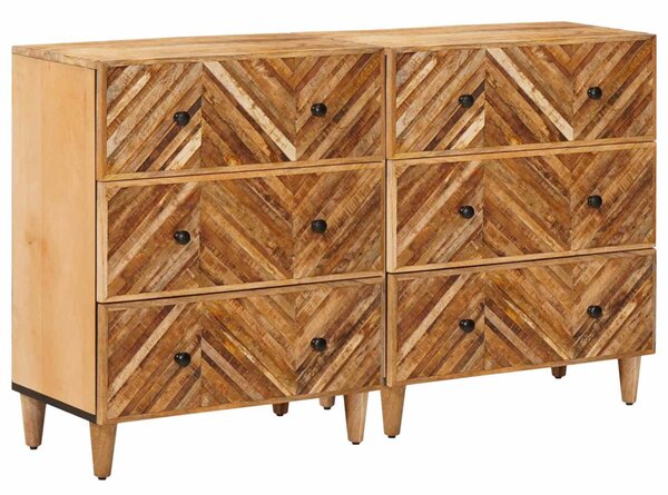 VidaXL Tároló szekrények 2 pcs Barna 60 x 33,5 x 75 cm Tömör Mangófát