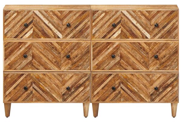 VidaXL Tároló szekrények 2 pcs Barna 60 x 33,5 x 75 cm Tömör Mangófát