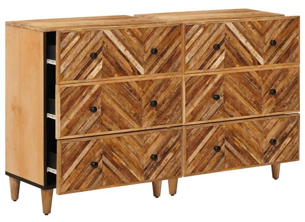 VidaXL Tároló szekrények 2 pcs Barna 60 x 33,5 x 75 cm Tömör Mangófát