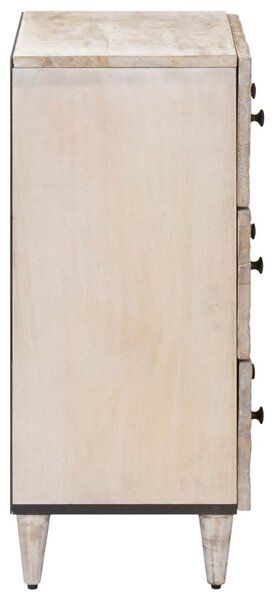Széf 2 pcs Fehér 60 x 33,5 x 75 cm Tömör Mangófát