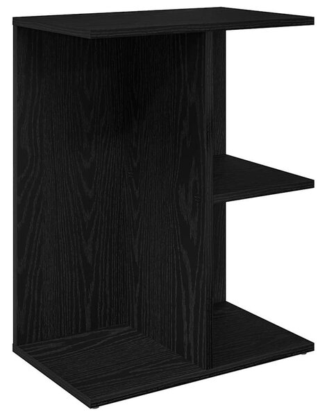 Éjjeliszekrény fekete tölgy 46,5x29x61 cm gépelt fa