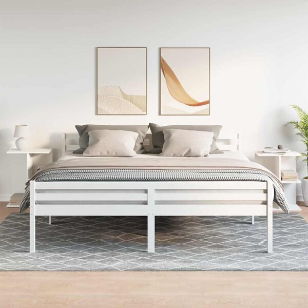 Éjjeliszekrények 2 db fehér 46,5x29x61 cm gépelt fa