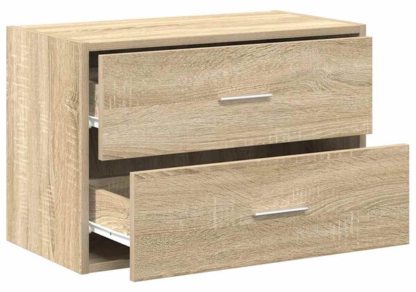 Szekrény 2 fiókkal Sonoma tölgy 60x31x40 cm gépi forgácsolt fa