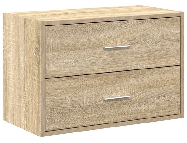 Szekrény 2 fiókkal Sonoma tölgy 60x31x40 cm gépi forgácsolt fa