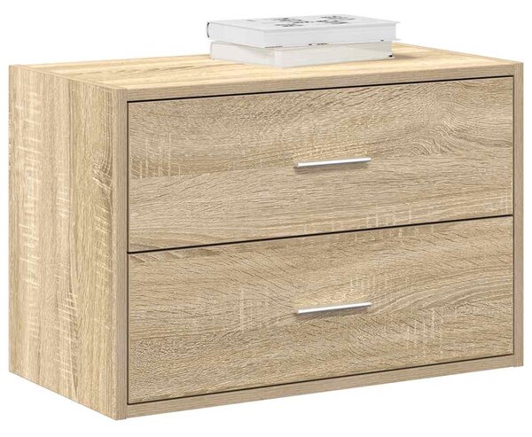 Szekrény 2 fiókkal Sonoma tölgy 60x31x40 cm gépi forgácsolt fa