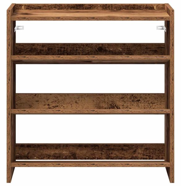 Antik fa szerelt fa cipőtartó 60x25x62 cm