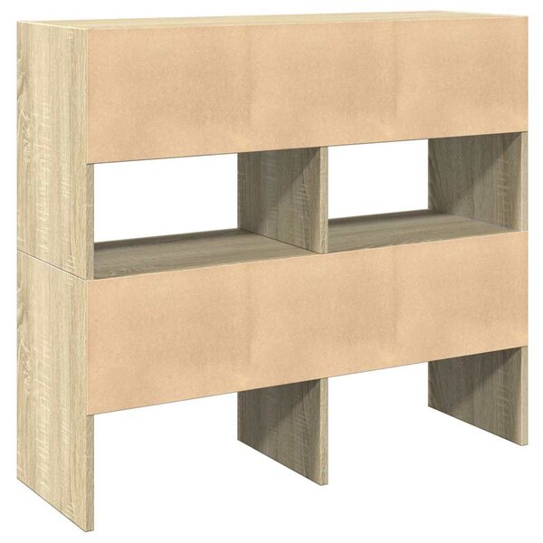 Cipőtartók 2 db egymásba rakható Sonoma tölgy 89,5x30x40 cm