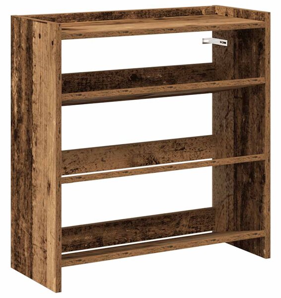 Antik fa szerelt fa cipőtartó 60x25x62 cm
